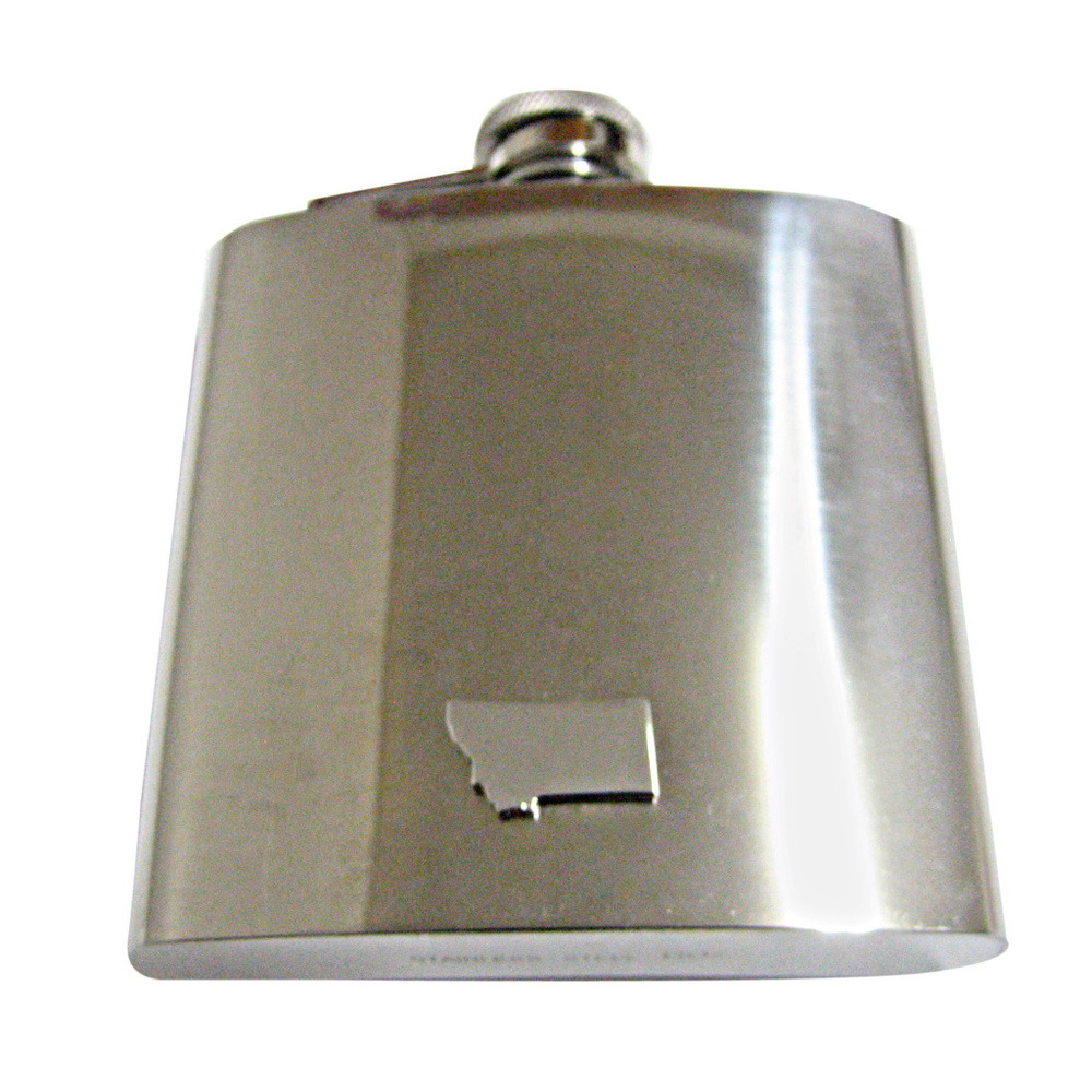 Montana State Map Shape 6oz Flask - image 1